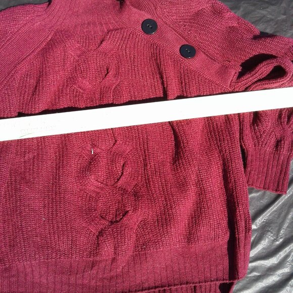 $5/25 Laundry Burgundy Cherry Wine Sweater L - Picture 4 of 7